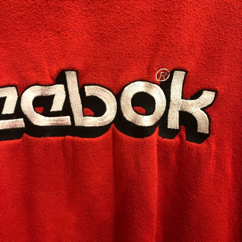 Reebok Vintage Red Large Logo Crewneck Sweatshirt - Picture 4 of 6